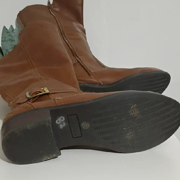 Arizona Brown Leather Knee High Boots Womens Size 8.5 - Picture 10 of 11